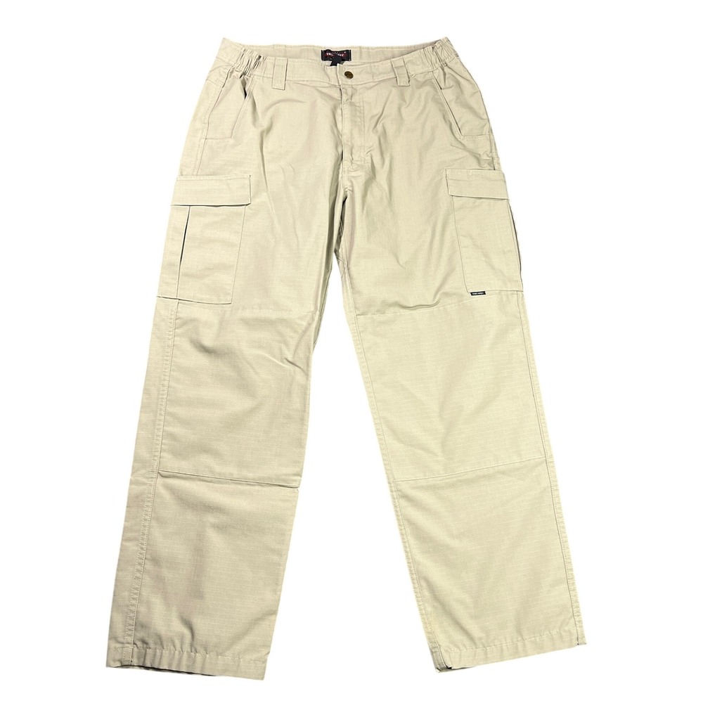TRU-SPEC Men's 38x32 24-7 Series Tactical Cargo Pants Khaki Ripstop 80402-B83W